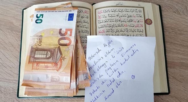 Karantina için odalarında kaldığı öğrencilere 400 Euro bırakmış