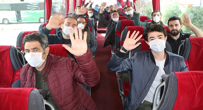 Karantina süreleri dolan 320 kişi Tokat'tan ayrıldı