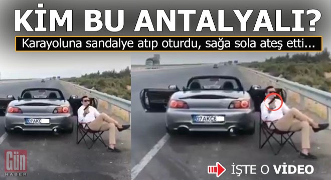 Karayoluna sandalye atıp tabancayla sağa sola ateş etti
