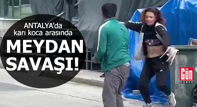 Karı koca arasında meydan savaşı!