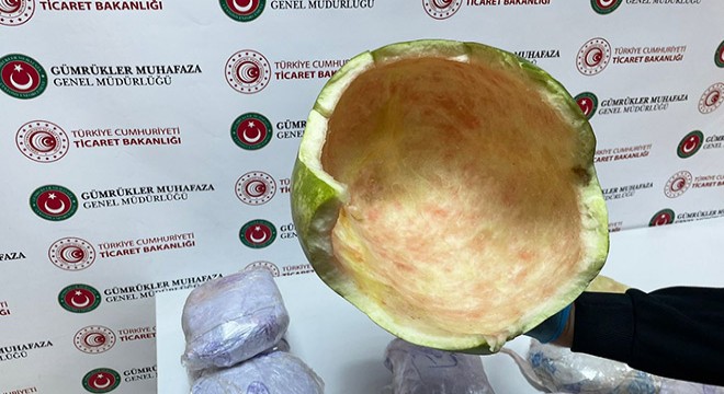 Karpuz içerisine zulalanmış 12 kilo morfin ele geçirildi