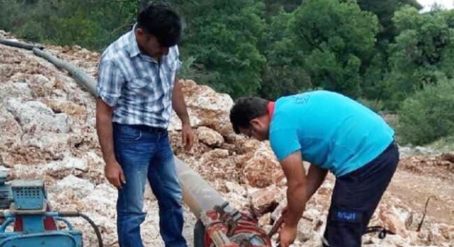 Kaş Katran Dağı'nda içme suyu çalışması