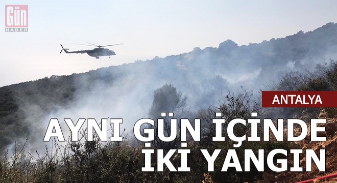 Kaş'ta aynı gün içinde iki yangın çıktı