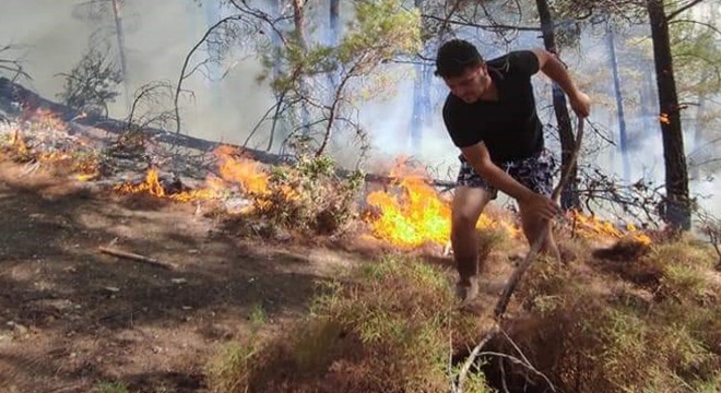 Kaş'ta orman yangını