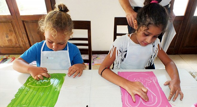 Kaş'ta sanat atölyesi düzenlendi