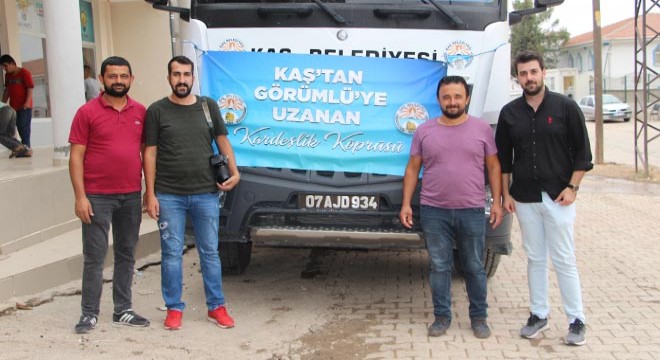 Kaş'tan kardeş belediyeye bank desteği