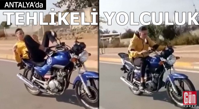Kasksız motosikletlinin tehlikeli yolcuğu kamerada