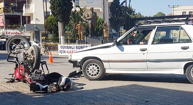 Kasksız sürücü ağır yaralandı