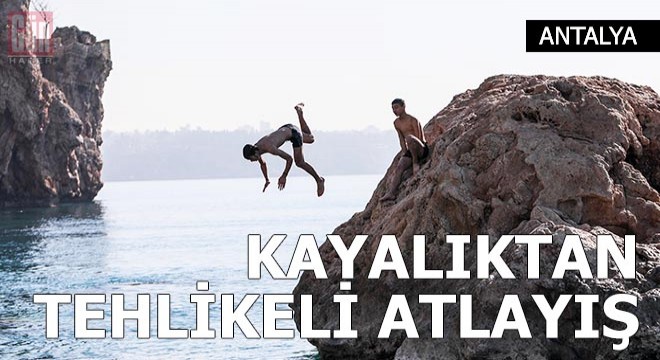 Kayalıktan tehlikeli atlayış