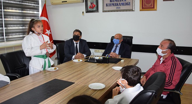 Kaymakam, judo sporcularını kabul etti