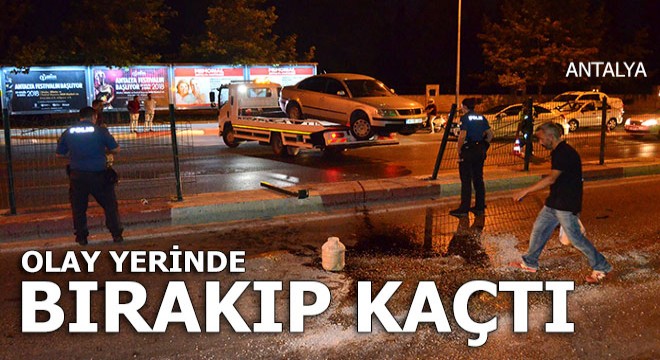 Kaza yaptığı aracı bırakıp kaçtı
