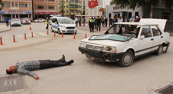 Kaza tatbikatı, gerçeğini aratmadı