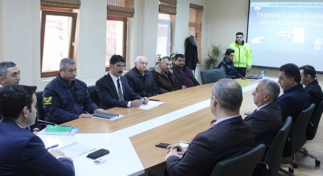 Kazaların önlenmesine yönelik toplantı