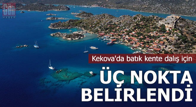 Kekova'da batık kente dalış için üç nokta belirlendi