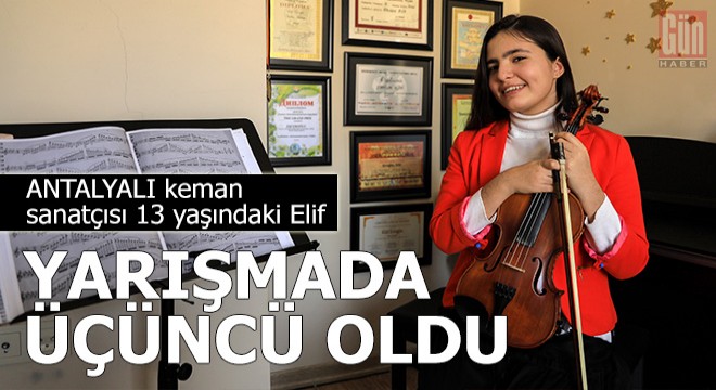 Keman sanatçısı Elif, ABD'deki yarışmada üçüncü oldu