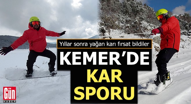 Kemer'de kar sporu