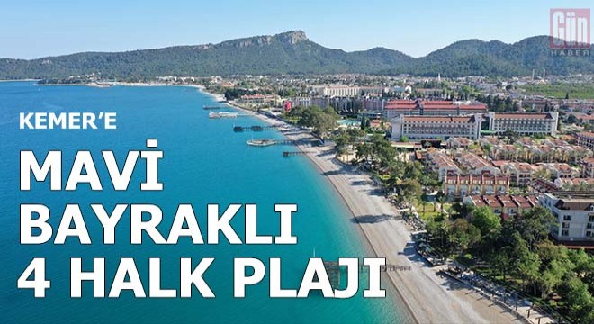 Kemer'e mavi bayraklı 4 halk plajı