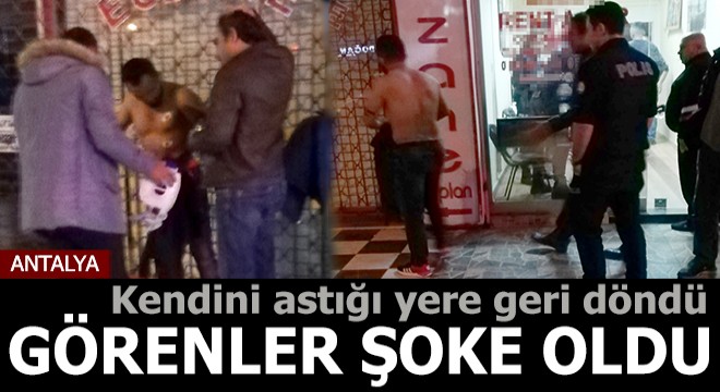 Kendini astığı yere geri dönünce, yakınları şoke oldu