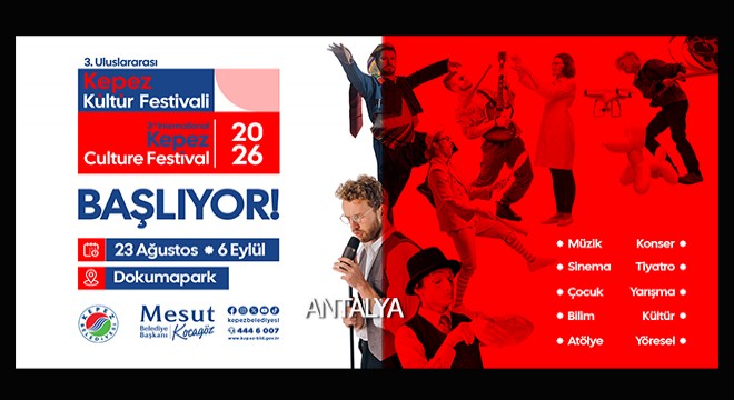 Kepez Belediyesi 3. Uluslararası Kültür Festivali duyuru banneri