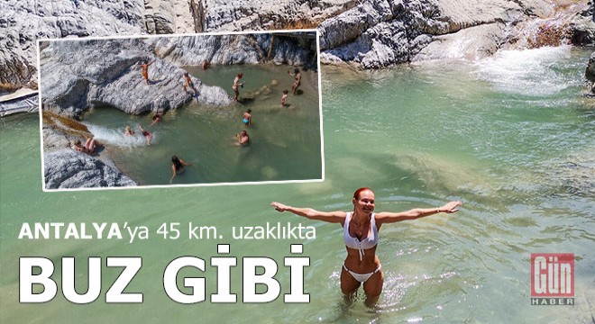 Kesme Boğazı nın buz gibi suları turistleri ağırlıyor