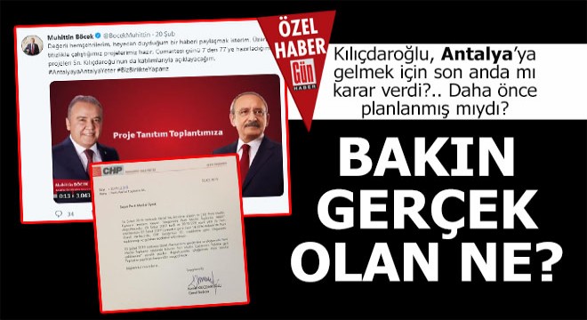 Kılıçdaroğlu müneccim miydi ki Antalya programını yaptı?