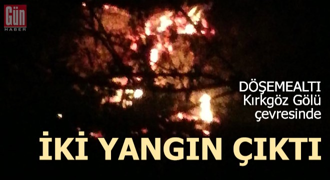 Kırkgöz Gölü çevresinde iki yangın