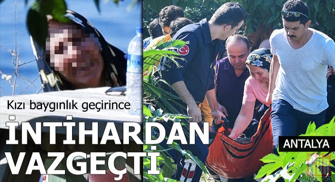 Kızı baygınlık geçirince intihardan vazgeçti