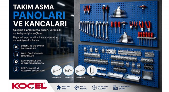 Koçel'den Takım Asma Panoları ve Kancaları