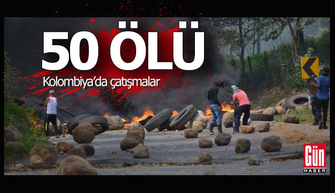 Kolombiya'da çatışmalarda 50 kişi öldü