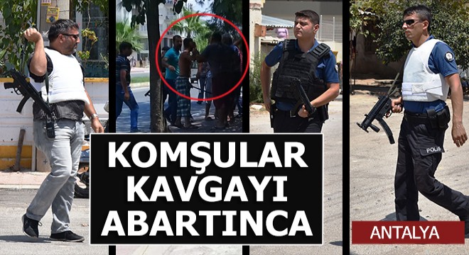 Komşuların taşlı, sopalı  dedikodu  kavgası