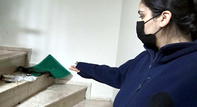 Komşularının paspaslarını ve su sayaçlarını ateşe verdi