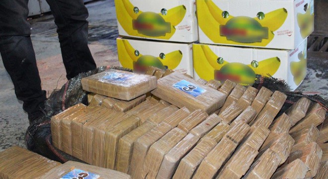 Konteynerden muz yerine kokain çıktı