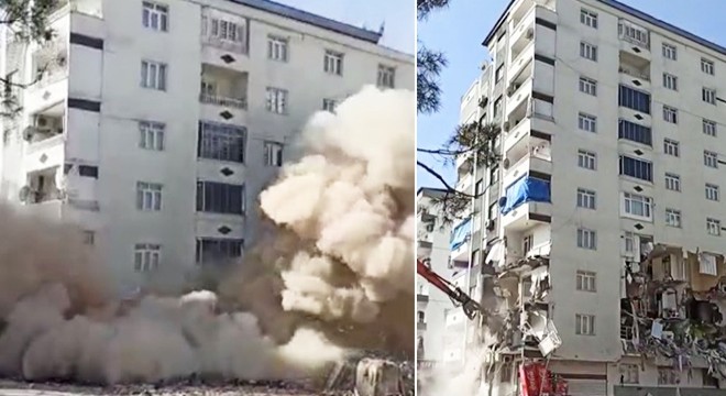 Kontrollü yıkımda 10 katlı bina çöktü