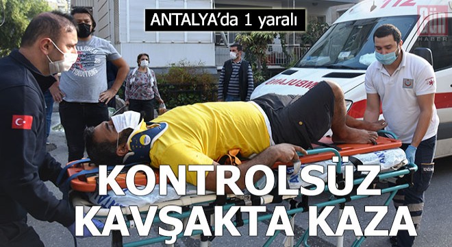 Kontrolsüz kavşakta kaza: 1 yaralı