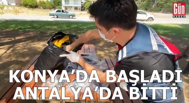 Konya'da başlayan takip Antalya'da bitti