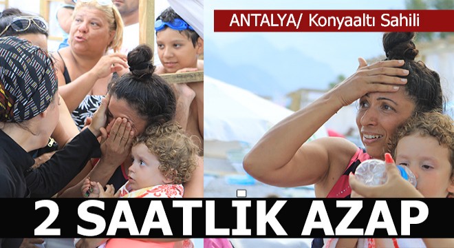 Konyaaltı Sahili'nde 2 saat süren azap mutlu sonla bitti