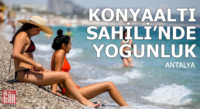 Konyaaltı Sahili'nde yaz yoğunluğu