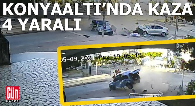 Konyaaltı'da kaza; 4 yaralı