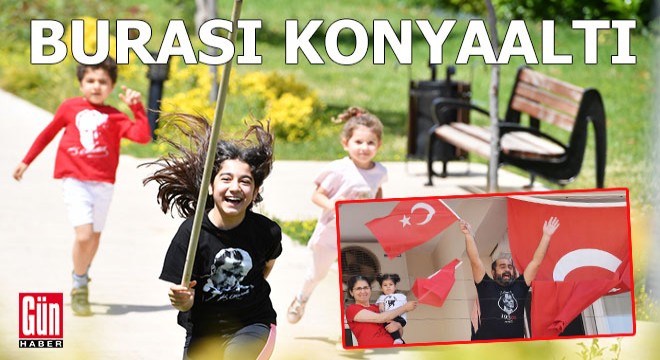 Konyaaltı'nda 23 Nisan coşkusu balkonlara taştı...