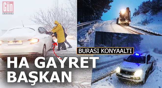 Konyaaltı’nda kar seferberliği