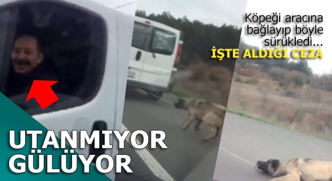 Köpeğini araca bağlayıp sürükledi işte cezası
