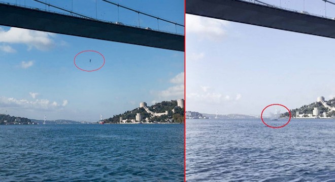 Köprüden atlayan kişiyi botla kurtardılar