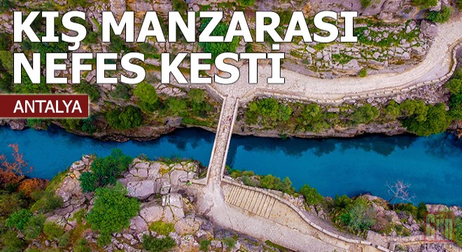 Köprülü Kanyon'da kış manzarası
