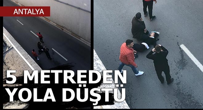 Köprülü kavşaktan yola düşen ortaokul öğrencisi Zerda, yaralandı