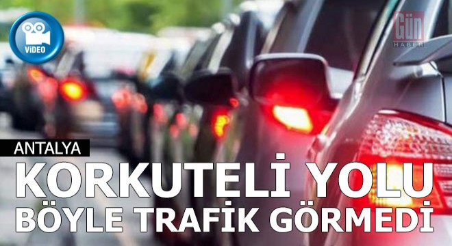 Korkuteli Yolu'nda böyle araç kuyruğu görülmedi