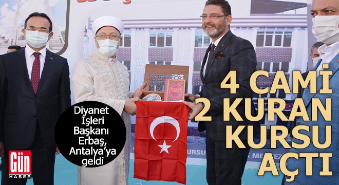 Korkuteli'de 4 cami, iki kuran kursunun açılışı yapıldı