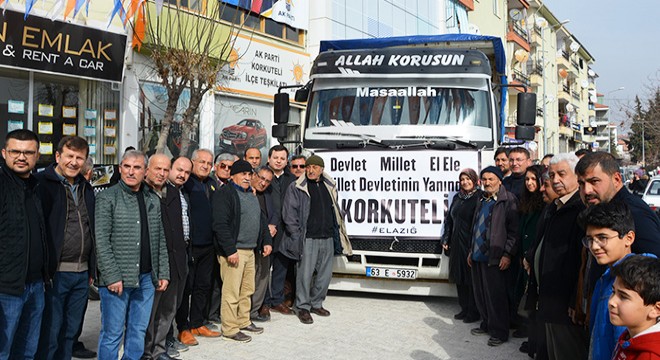 Korkuteli'den depremzedelere yardım