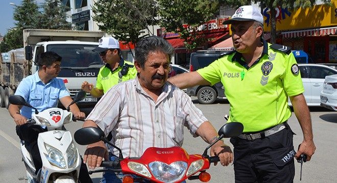 Korkuteli'nde kask denetimi
