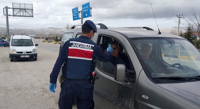 Korkuteli girişinde ateş ölçme uygulaması