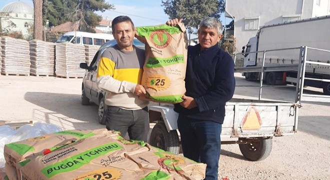 Korkutelili çiftçiye 116 ton tohum dağıtıldı